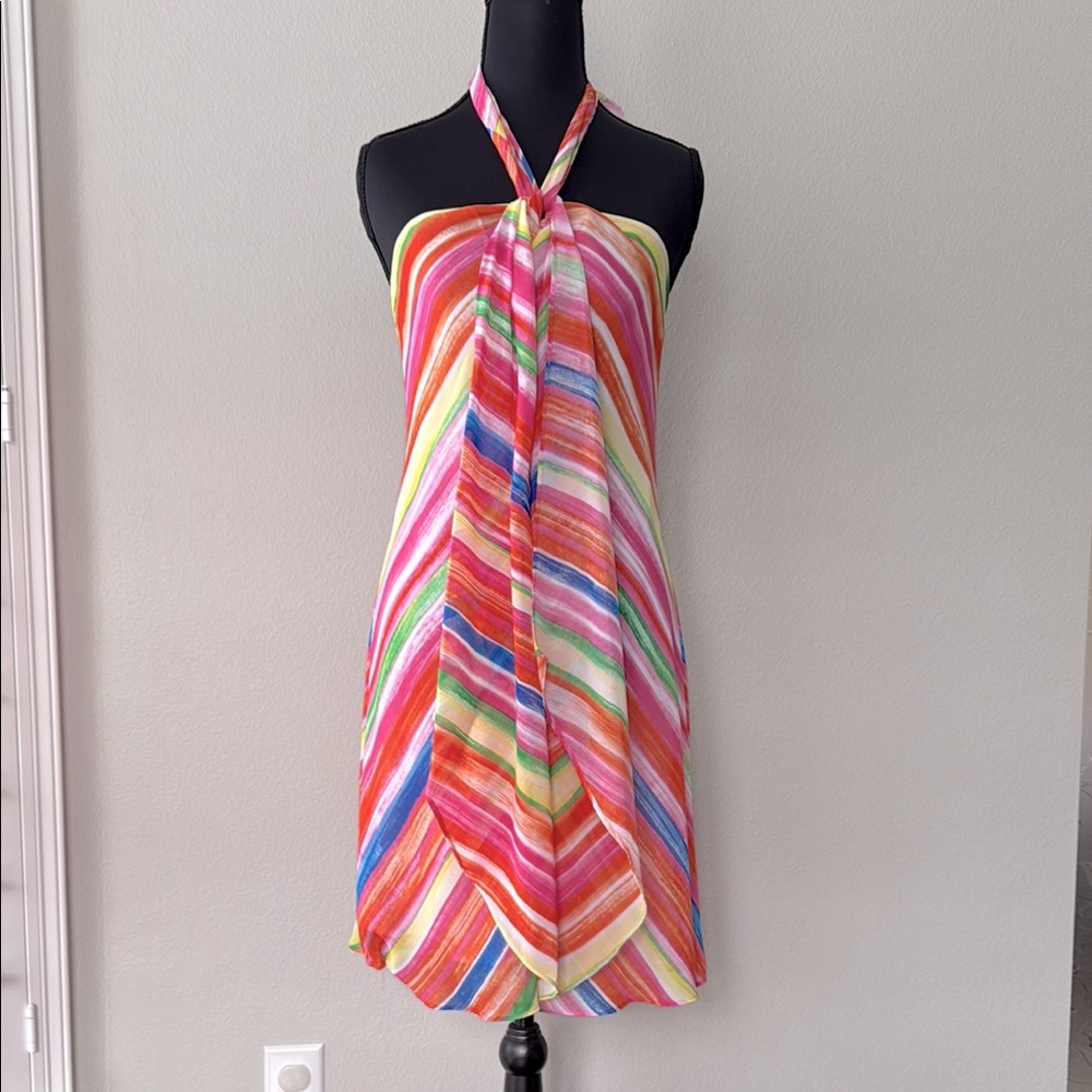 Ralph Lauren Vibrant Multicolor Halter Dress